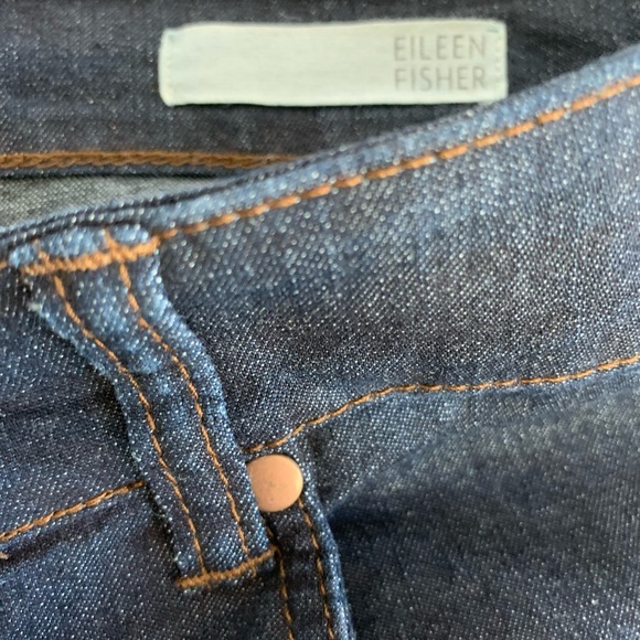 Eileen Fisher Wide Leg Jeans Sz 4 - Picture 4 of 5